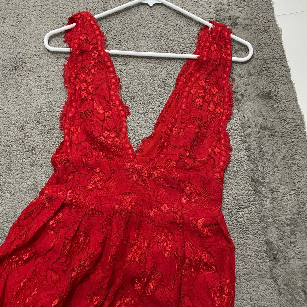 Lulus Red Lace Dress